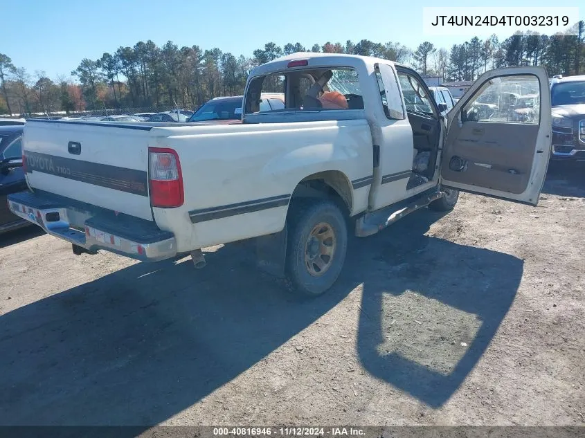 1996 Toyota T100 Xtracab Sr5 VIN: JT4UN24D4T0032319 Lot: 40816946