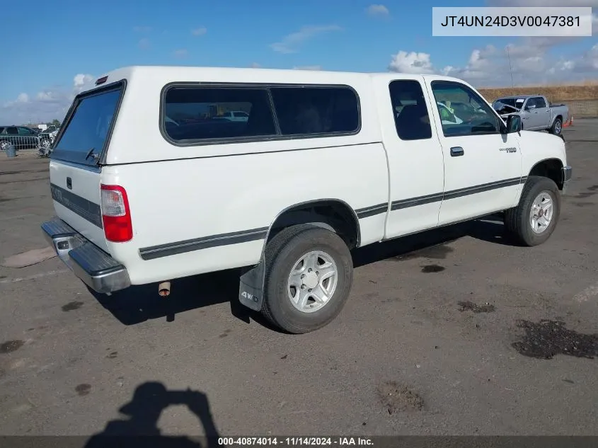 1997 Toyota T100 Sr5 V6 VIN: JT4UN24D3V0047381 Lot: 40874014