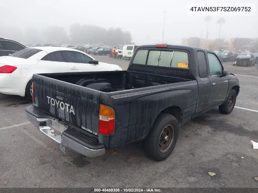 1995 Toyota Tacoma Xtracab VIN: 4TAVN53F7SZ069752 Lot: 40489308