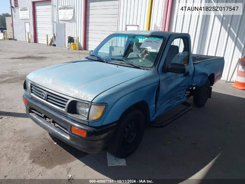 1995 Toyota Tacoma VIN: 4TAUN41B2SZ017547 Lot: 40587751