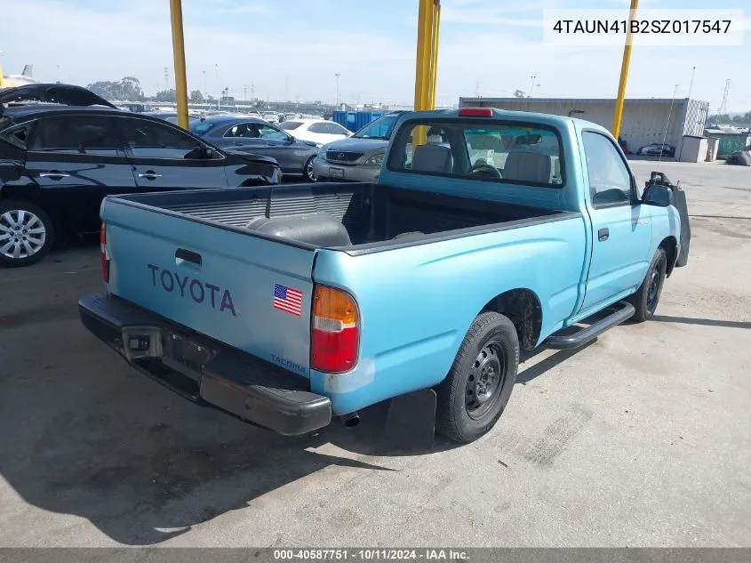 1995 Toyota Tacoma VIN: 4TAUN41B2SZ017547 Lot: 40587751