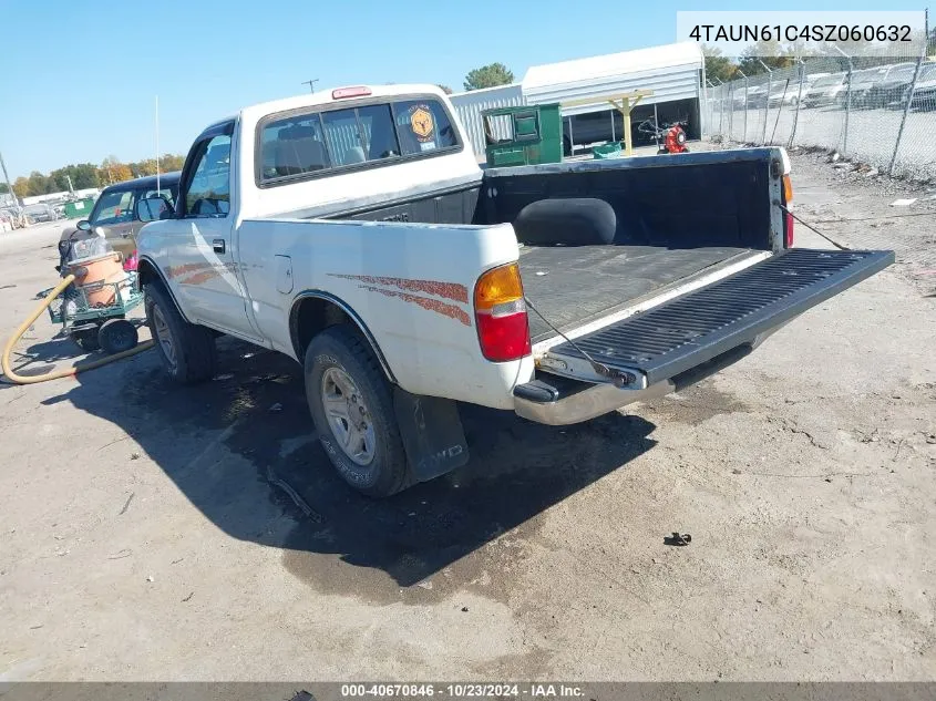 1995 Toyota Tacoma VIN: 4TAUN61C4SZ060632 Lot: 40670846