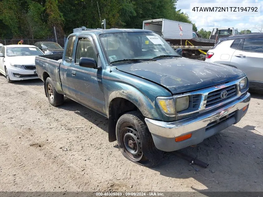 1996 Toyota Tacoma Xtracab VIN: 4TAWM72N1TZ194792 Lot: 40309869