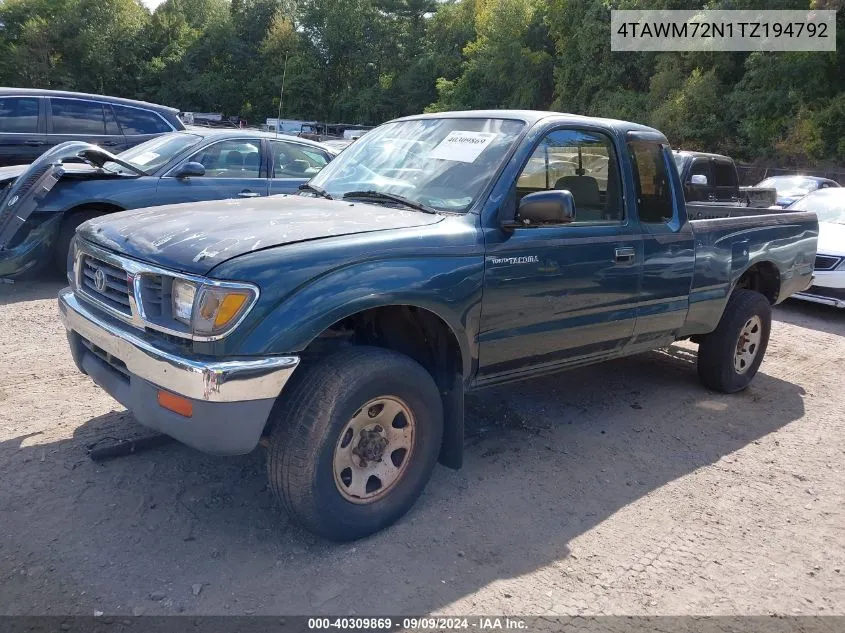 1996 Toyota Tacoma Xtracab VIN: 4TAWM72N1TZ194792 Lot: 40309869