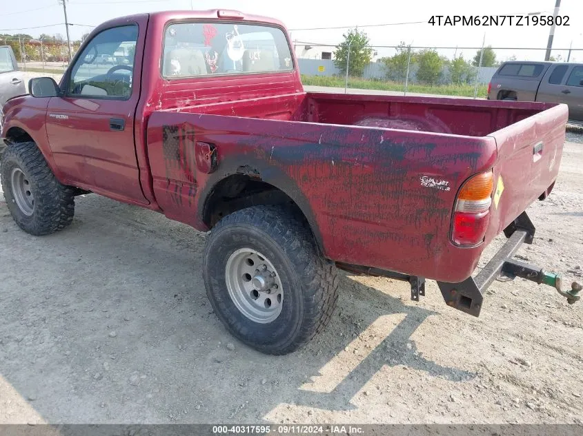 1996 Toyota Tacoma VIN: 4TAPM62N7TZ195802 Lot: 40317595