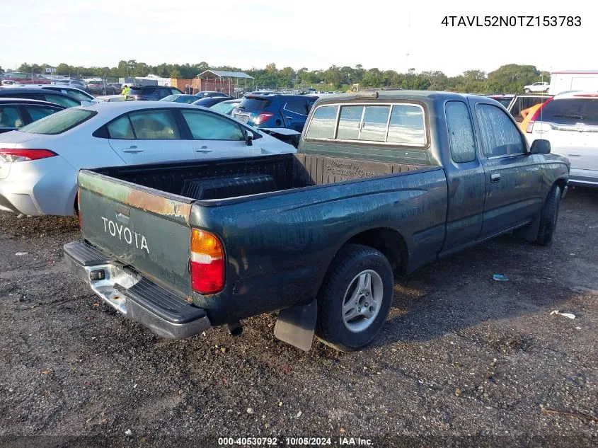 1996 Toyota Tacoma Xtracab VIN: 4TAVL52N0TZ153783 Lot: 40530792