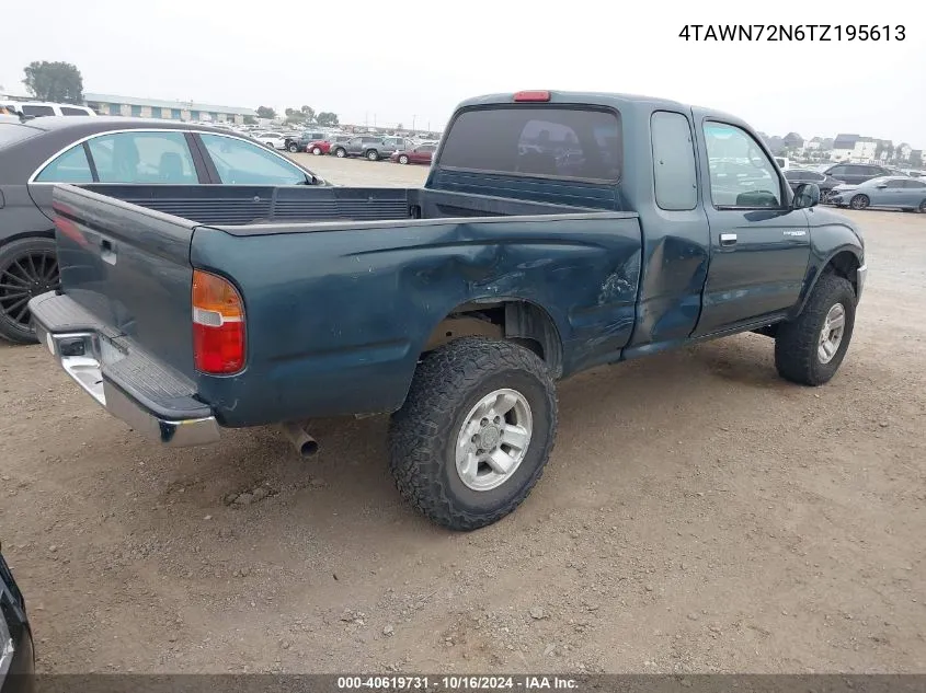 1996 Toyota Tacoma Xtracab VIN: 4TAWN72N6TZ195613 Lot: 40619731