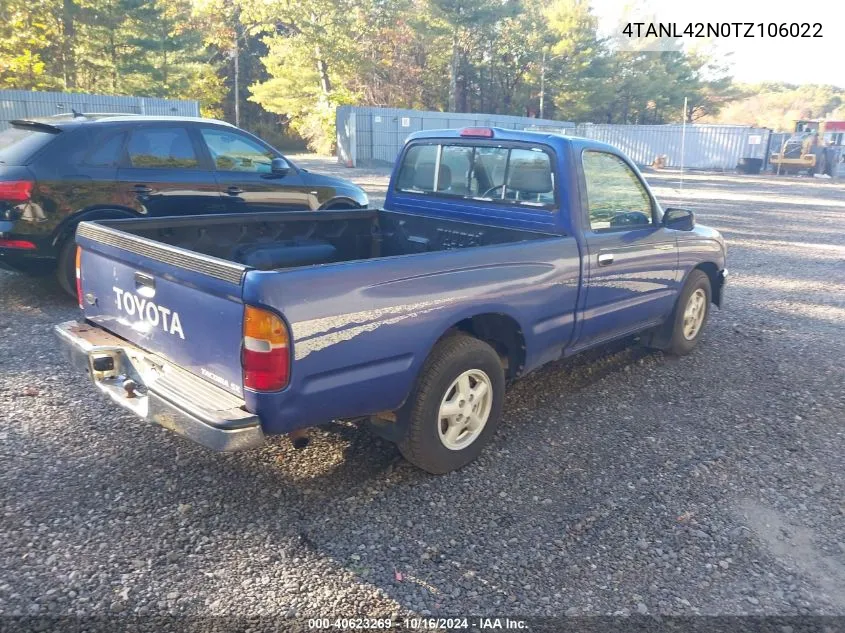 1996 Toyota Tacoma VIN: 4TANL42N0TZ106022 Lot: 40623269