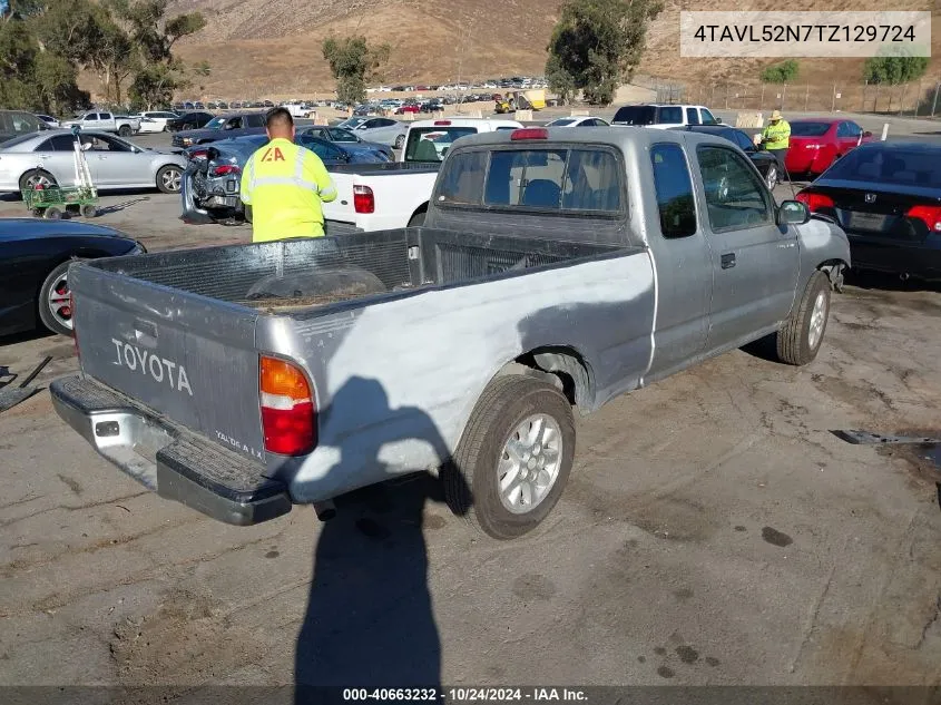 1996 Toyota Tacoma Xtracab VIN: 4TAVL52N7TZ129724 Lot: 40663232