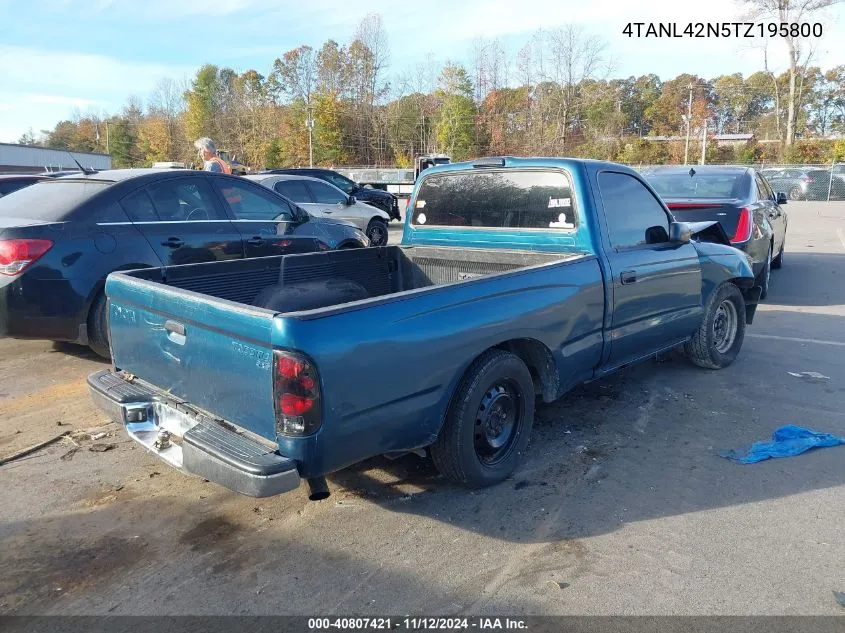 1996 Toyota Tacoma VIN: 4TANL42N5TZ195800 Lot: 40807421