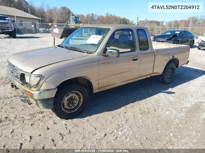 1996 Toyota Tacoma Xtracab VIN: 4TAVL52N0TZ204912 Lot: 40815159