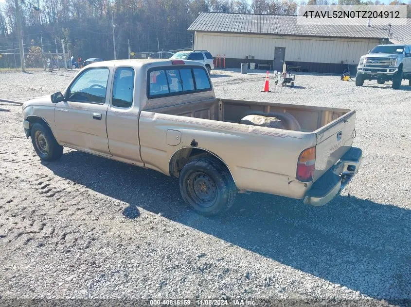 1996 Toyota Tacoma Xtracab VIN: 4TAVL52N0TZ204912 Lot: 40815159