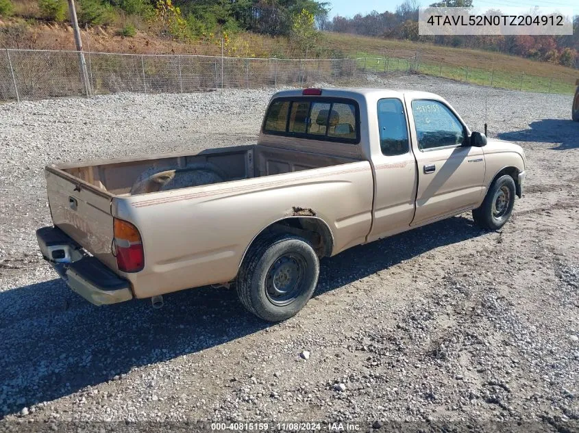 1996 Toyota Tacoma Xtracab VIN: 4TAVL52N0TZ204912 Lot: 40815159