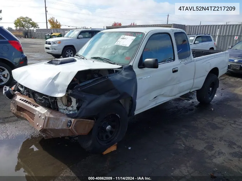 1996 Toyota Tacoma Xtracab VIN: 4TAVL52N4TZ217209 Lot: 40862009