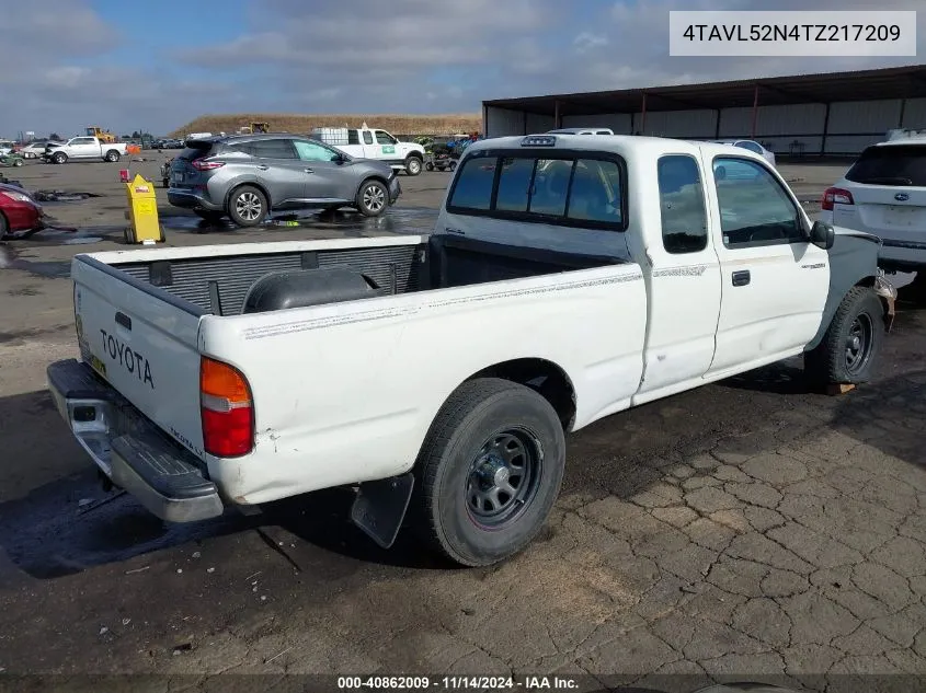 1996 Toyota Tacoma Xtracab VIN: 4TAVL52N4TZ217209 Lot: 40862009