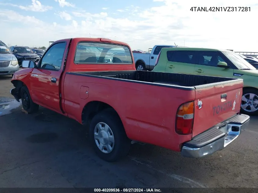 1997 Toyota Tacoma VIN: 4TANL42N1VZ317281 Lot: 40209536