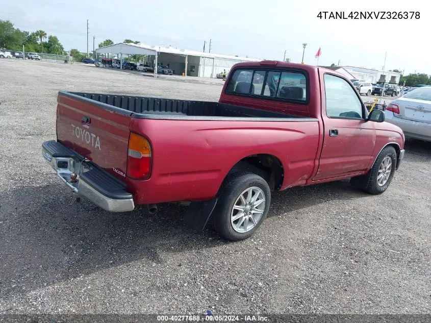 1997 Toyota Tacoma VIN: 4TANL42NXVZ326378 Lot: 40277688