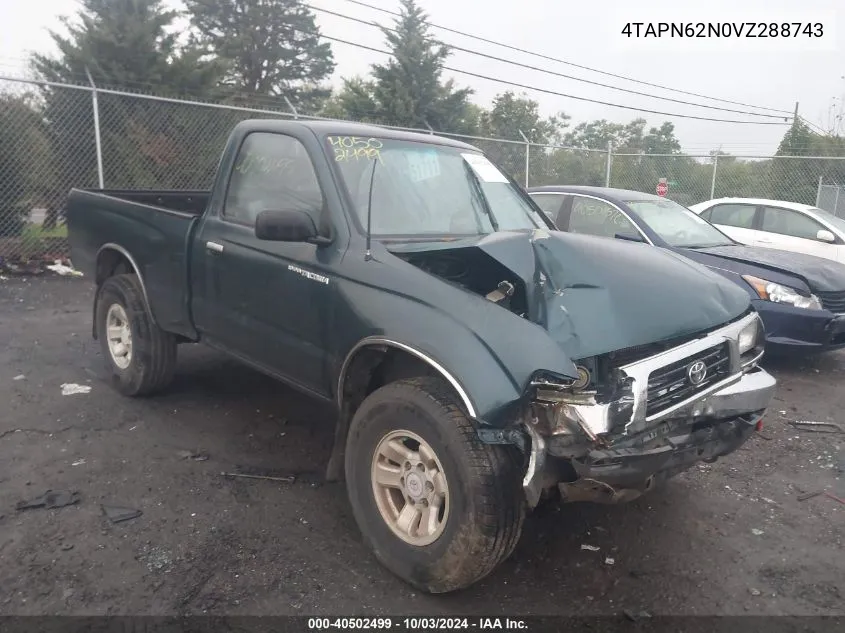 1997 Toyota Tacoma Base V6 VIN: 4TAPN62N0VZ288743 Lot: 40502499