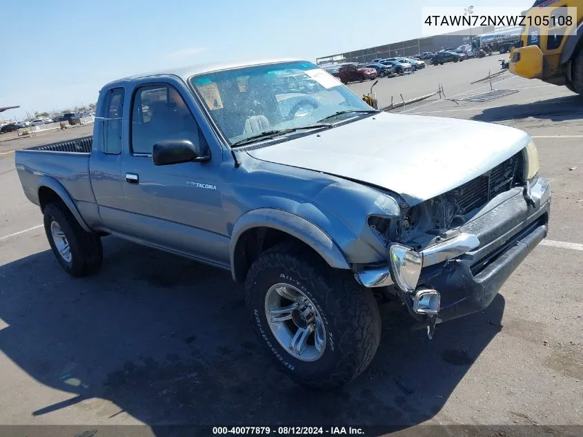 1998 Toyota Tacoma Base V6 VIN: 4TAWN72NXWZ105108 Lot: 40077879