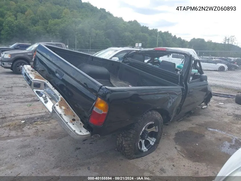 1998 Toyota Tacoma VIN: 4TAPM62N2WZ060893 Lot: 40155594