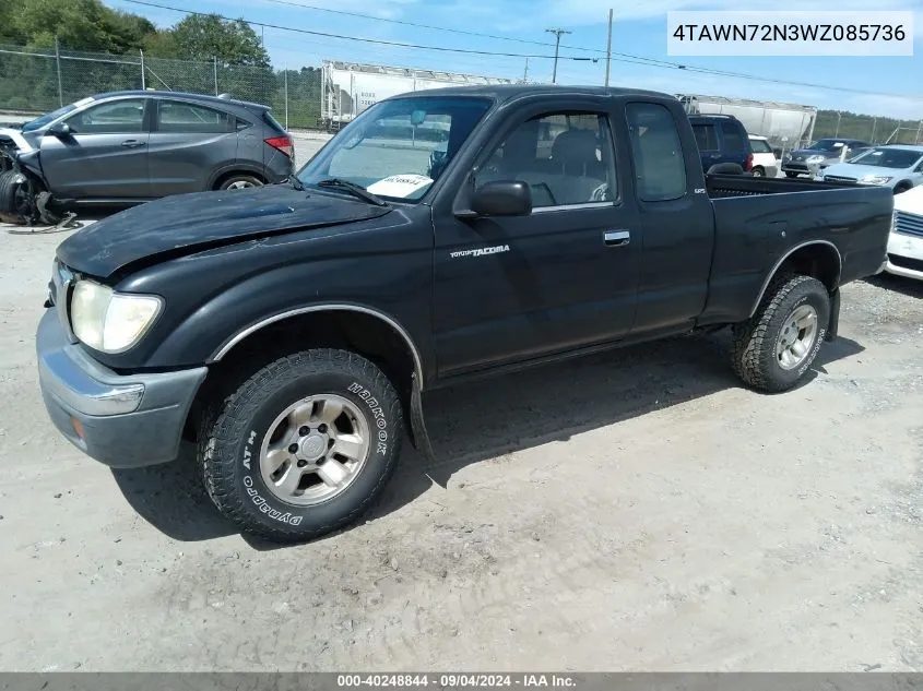 1998 Toyota Tacoma Base V6 VIN: 4TAWN72N3WZ085736 Lot: 40248844