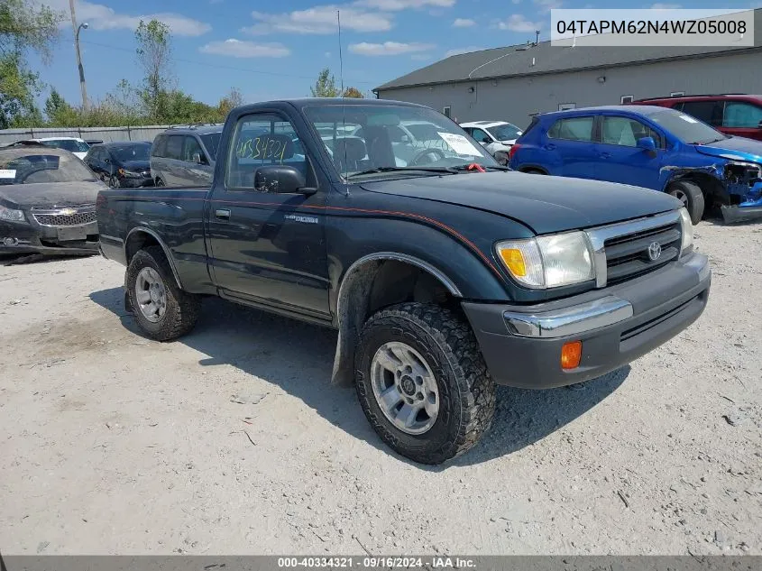 1998 Toyota Tacoma VIN: 04TAPM62N4WZ05008 Lot: 40334321