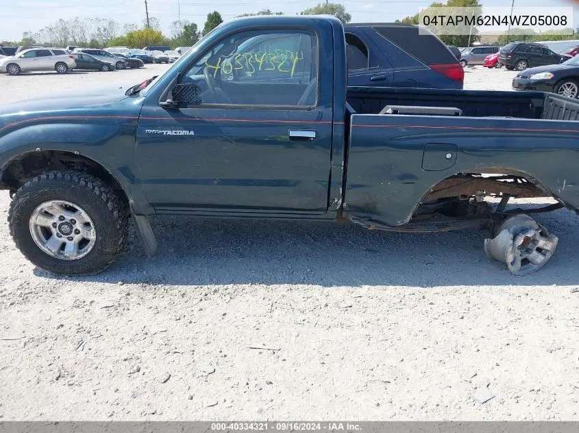 1998 Toyota Tacoma VIN: 04TAPM62N4WZ05008 Lot: 40334321