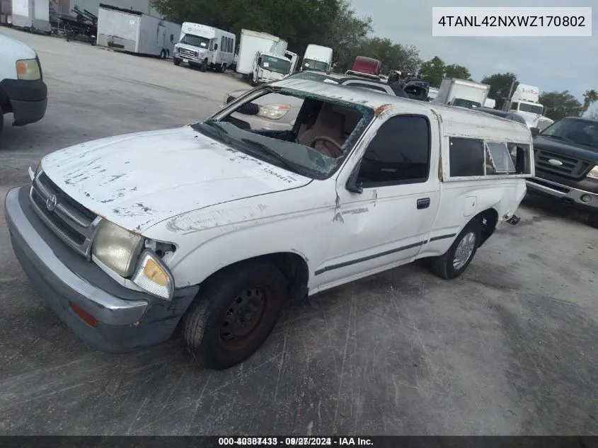 1998 Toyota Tacoma VIN: 4TANL42NXWZ170802 Lot: 40387433