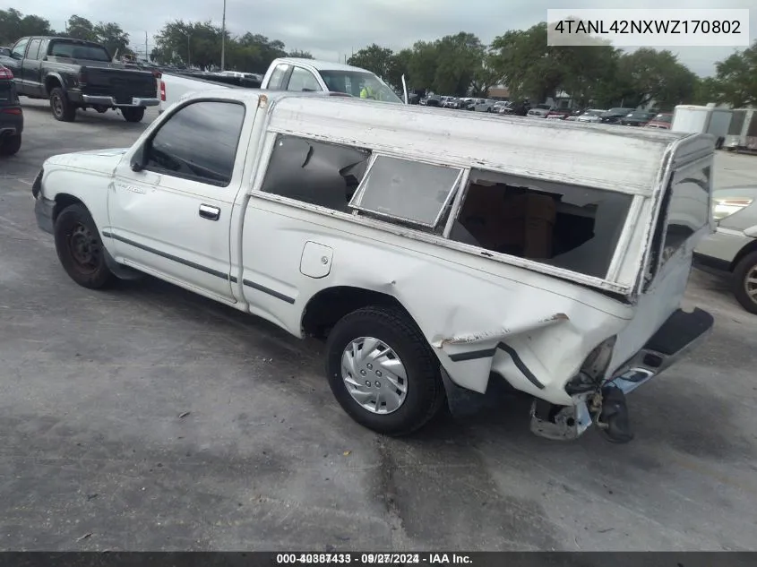 1998 Toyota Tacoma VIN: 4TANL42NXWZ170802 Lot: 40387433