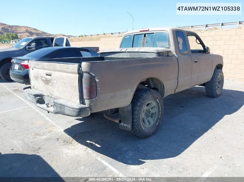 1998 Toyota Tacoma VIN: 4TAWM72N1WZ105338 Lot: 40396291