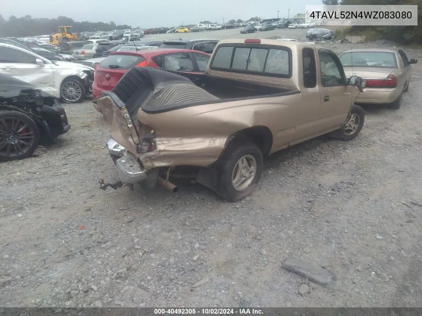 1998 Toyota Tacoma VIN: 4TAVL52N4WZ083080 Lot: 40492305