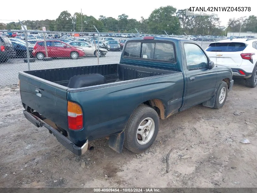 1998 Toyota Tacoma VIN: 4TANL42N1WZ045378 Lot: 40509454