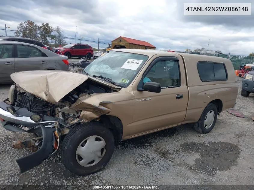 1998 Toyota Tacoma VIN: 4TANL42N2WZ086148 Lot: 40581766