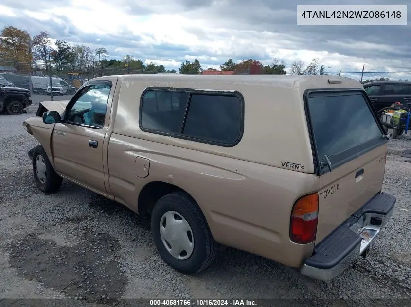 1998 Toyota Tacoma VIN: 4TANL42N2WZ086148 Lot: 40581766