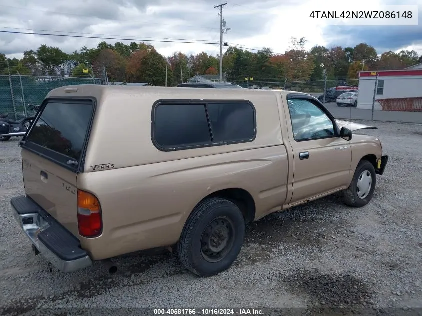 1998 Toyota Tacoma VIN: 4TANL42N2WZ086148 Lot: 40581766