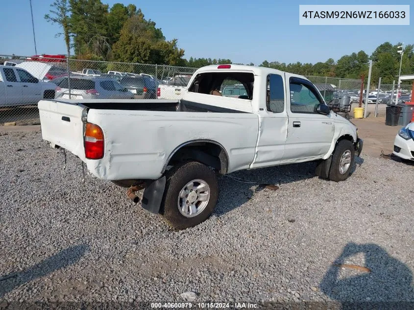 1998 Toyota Tacoma Prerunner VIN: 4TASM92N6WZ166033 Lot: 40600979