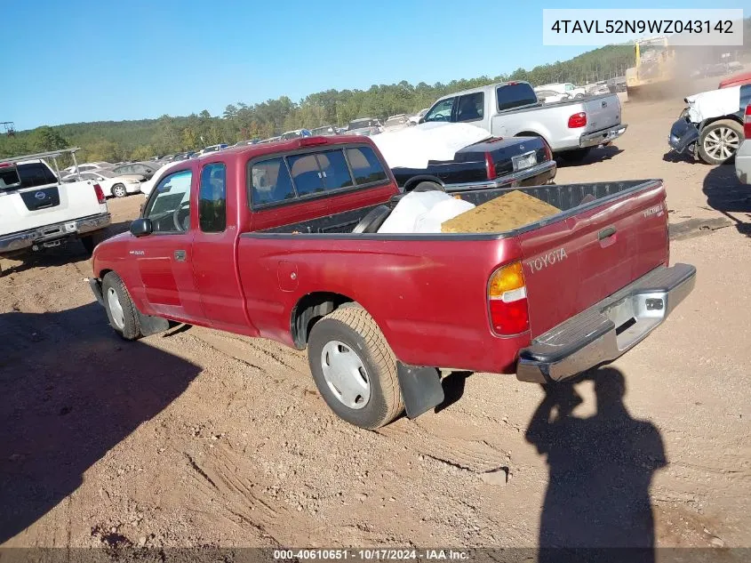 1998 Toyota Tacoma VIN: 4TAVL52N9WZ043142 Lot: 40610651