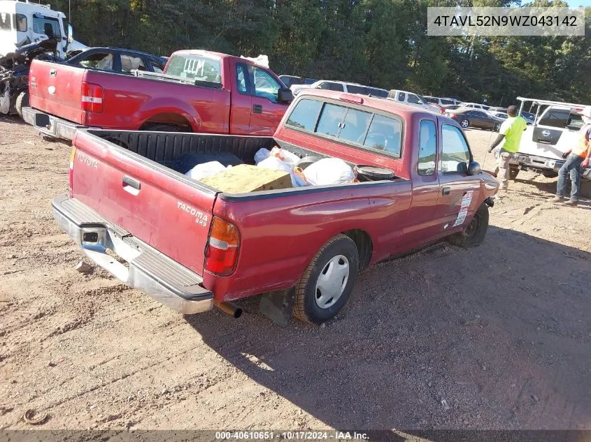 1998 Toyota Tacoma VIN: 4TAVL52N9WZ043142 Lot: 40610651