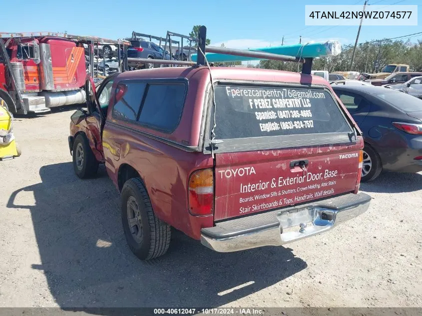 1998 Toyota Tacoma VIN: 4TANL42N9WZ074577 Lot: 40612047