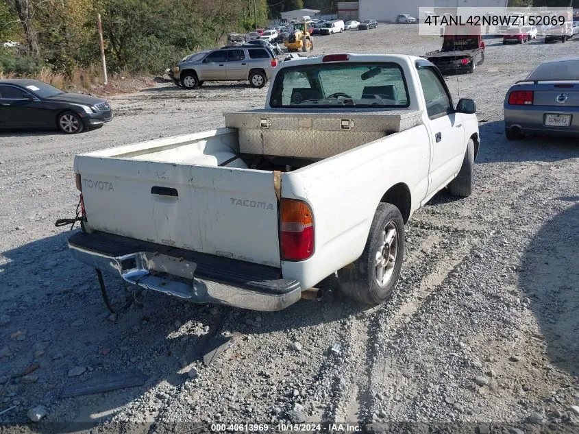 1998 Toyota Tacoma VIN: 4TANL42N8WZ152069 Lot: 40613969