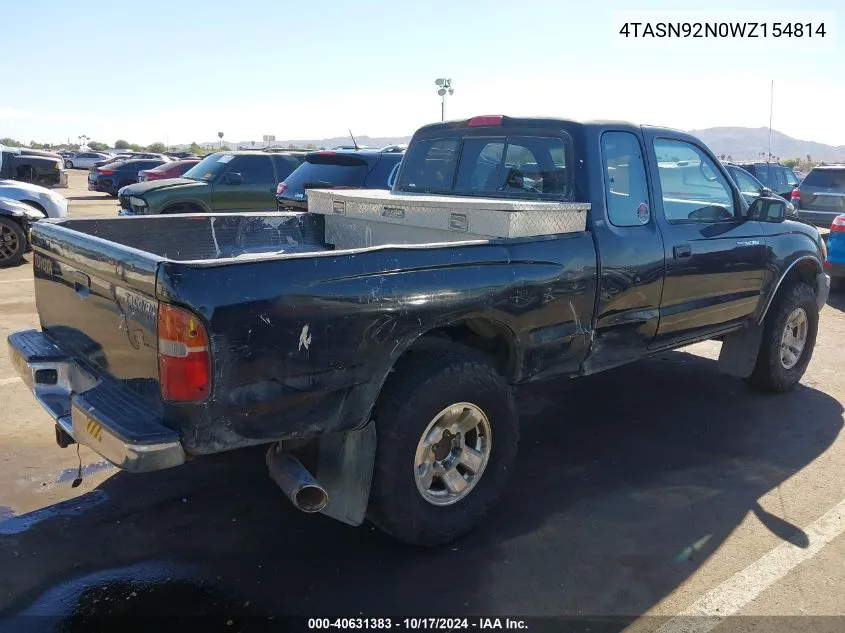 1998 Toyota Tacoma Prerunner V6 VIN: 4TASN92N0WZ154814 Lot: 40631383