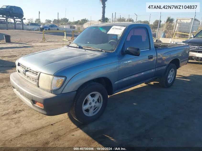 1998 Toyota Tacoma VIN: 4TANL42N7WZ104837 Lot: 40700586