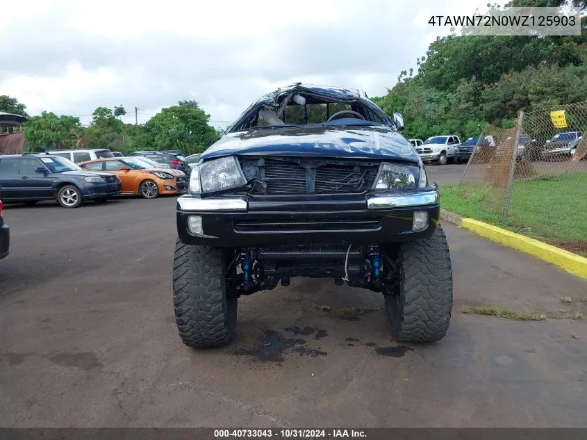 1998 Toyota Tacoma Base V6 VIN: 4TAWN72N0WZ125903 Lot: 40733043