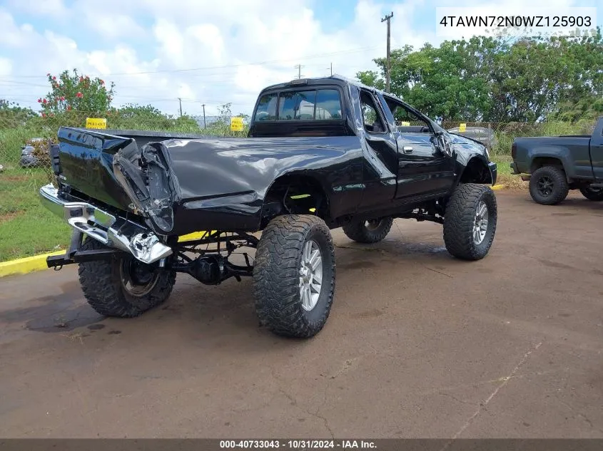 1998 Toyota Tacoma Base V6 VIN: 4TAWN72N0WZ125903 Lot: 40733043