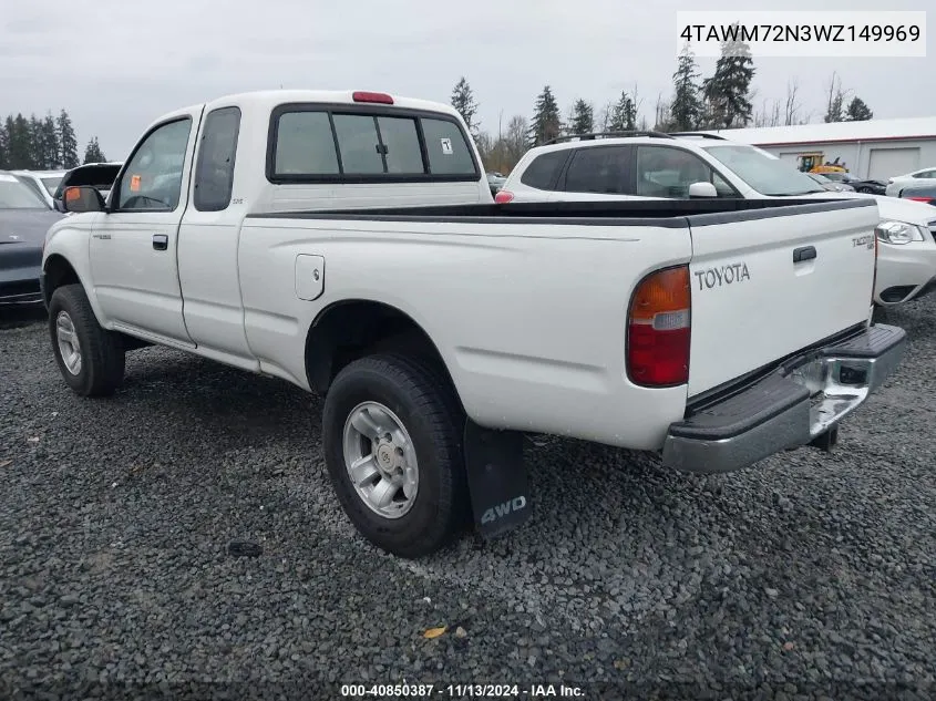 1998 Toyota Tacoma VIN: 4TAWM72N3WZ149969 Lot: 40850387