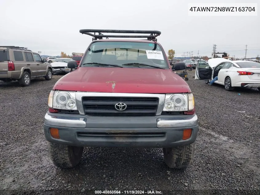 1998 Toyota Tacoma Base V6 VIN: 4TAWN72N8WZ163704 Lot: 40850564