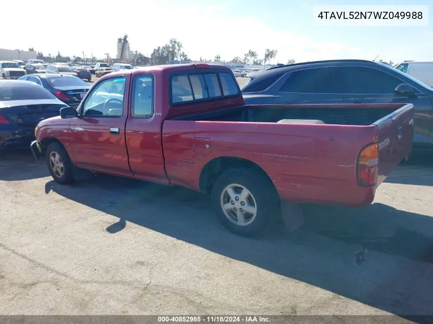 1998 Toyota Tacoma VIN: 4TAVL52N7WZ049988 Lot: 40852985