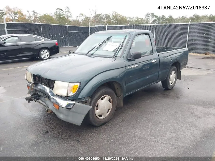 1998 Toyota Tacoma VIN: 4TANL42N6WZ018337 Lot: 40904650