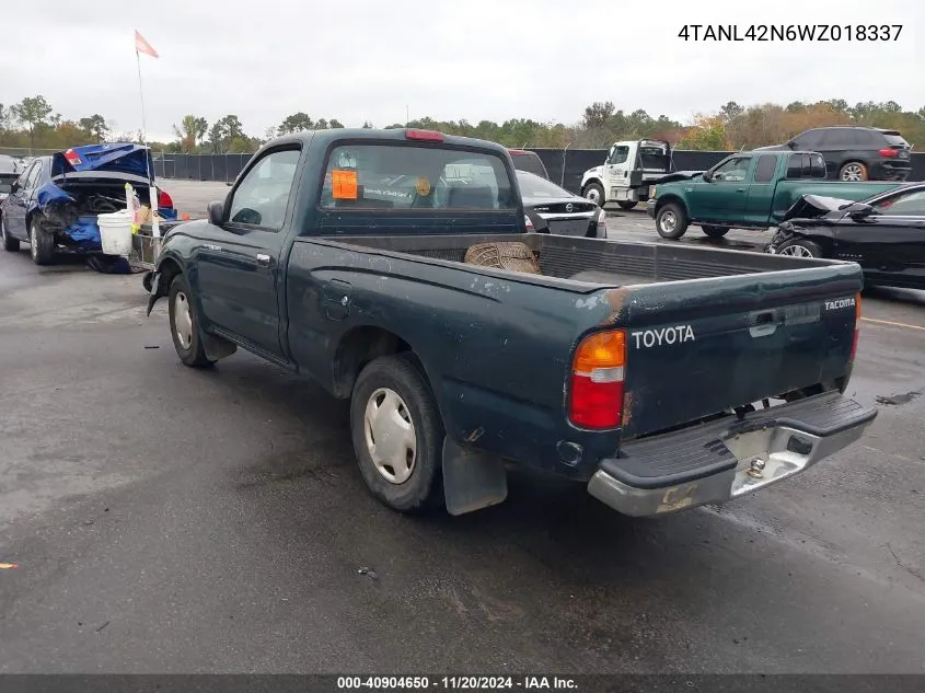 1998 Toyota Tacoma VIN: 4TANL42N6WZ018337 Lot: 40904650