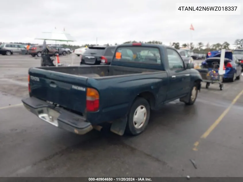 1998 Toyota Tacoma VIN: 4TANL42N6WZ018337 Lot: 40904650